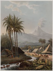 Vulkan Smeroe (Blick aus der Residenz Passaroeng)